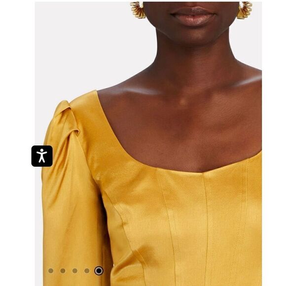 Intermix Gold Vivienne Satin Corset Top‎ - Picture 8 of 8